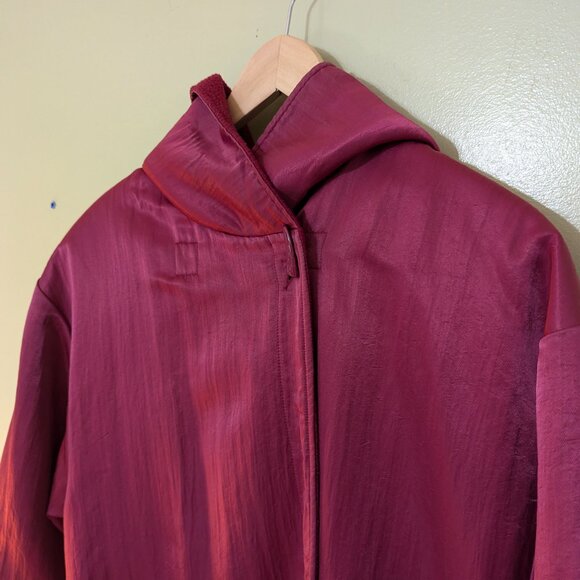 Vintage Hooded Magenta Linda Lundstrom Coat in Petite Size (22 in. Waist) - Picture 2 of 7
